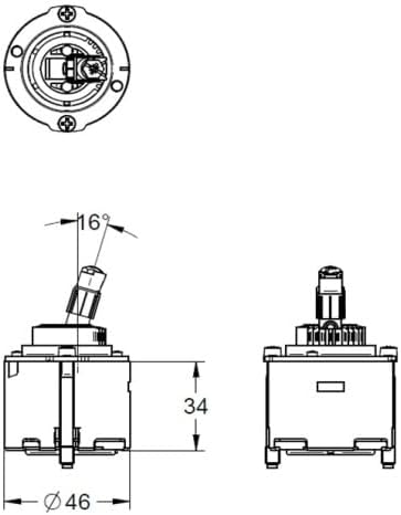 GROHE Kartusche (46 mm, mit keramischem Dichtsystem, für Einhandmischer), 46048000 46 mm Für Einhand