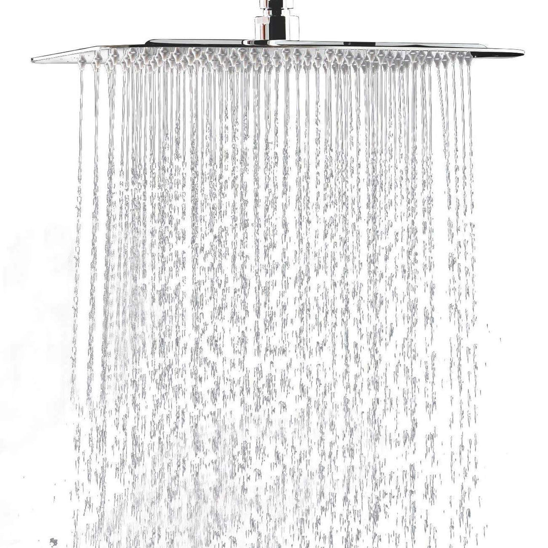 Hiendure® 40cm 304 Rostfreier Stahl Platz Ultra dünn Niederschlagsmenge Duschkopf 16 Zoll Quadratisc
