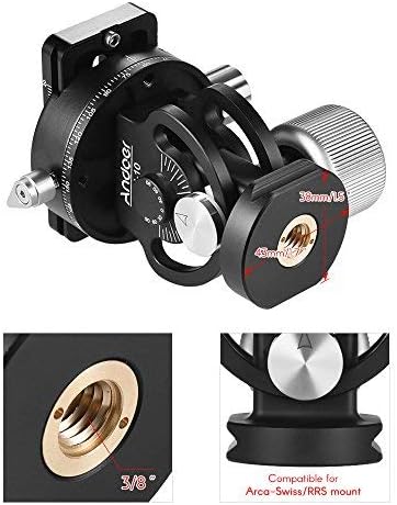 Andoer Stativ Kugelkopf Doppelter Panorama Kopf Vogelbeobachtung Fotografie Kopf mit Quick Release P