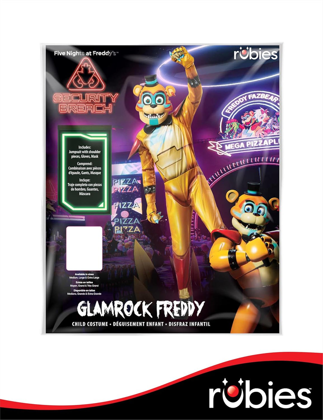 Ruby Slipper Company LLC Adult Five Nights at Freddy's Glamrock Freddy Fancy Dress Costume X-Large