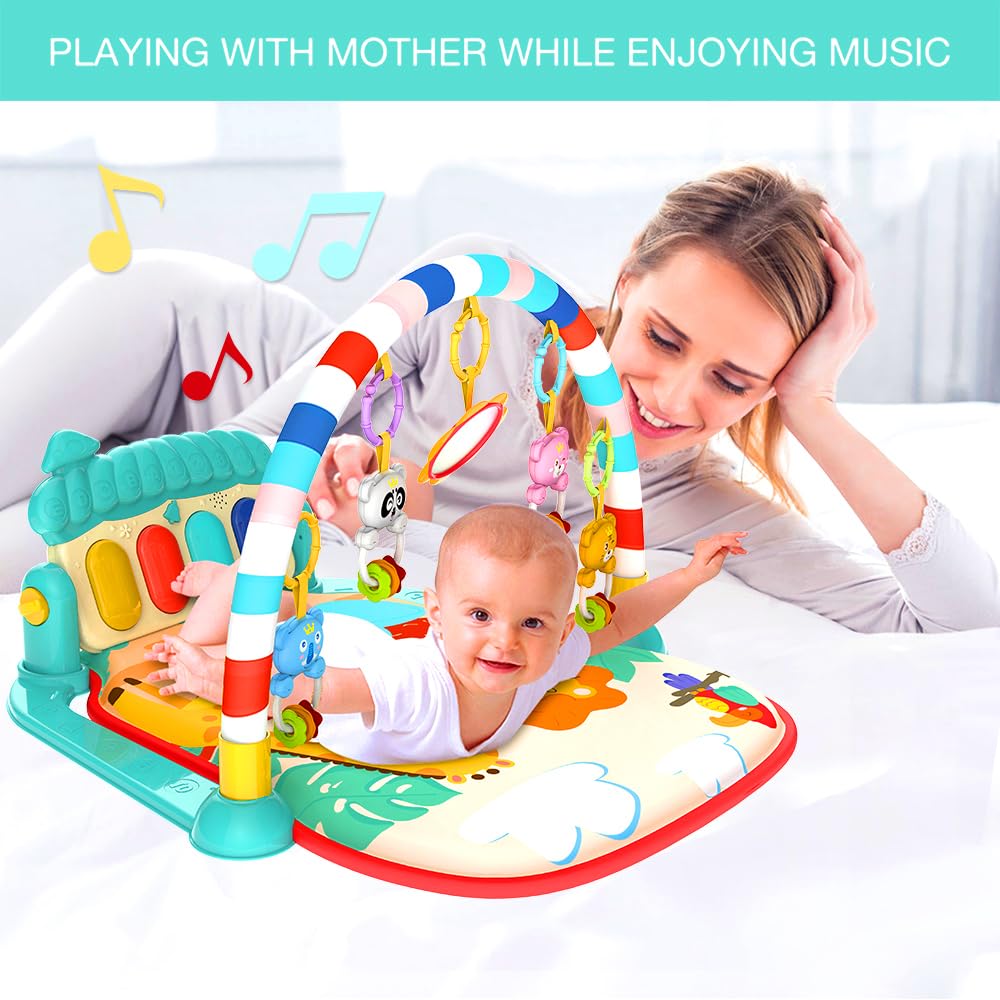 Eners Baby Gym Spielmatte Musikalische Aktivitätsmatte Piano Baby Play Gym Bauchzeit Gepolsterte Mat