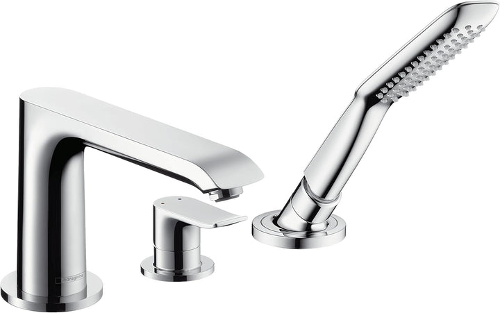 hansgrohe Metris 3-Loch Einhebel-Wannenrandarmatur, Chrom