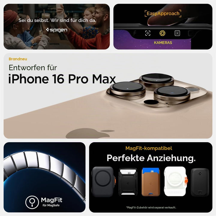 Spigen für iPhone 16 Pro Kamerasteuerung Aktivierte Hülle Tough Armor T (AI) MagFit, Kompatibel mit