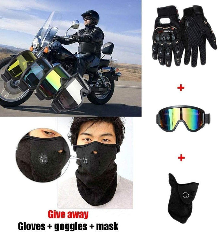 Motorradhelm,Motocross Helm,Helm Kinder,Helmets Kinder-Cross-Helm, Road Helm mit Handschuhe Maske Br