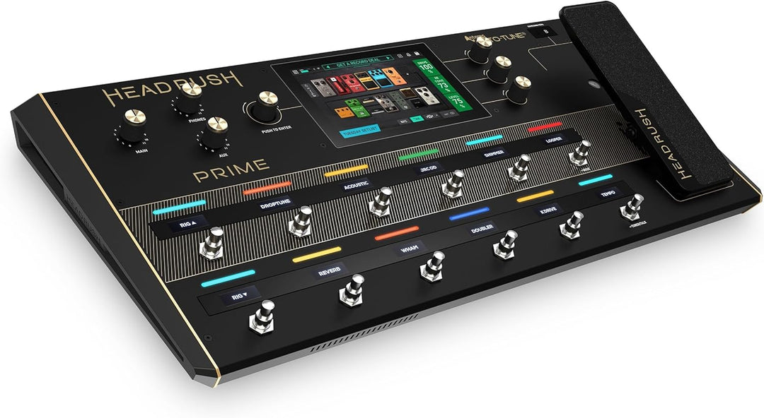 HeadRush Prime - Gitarren & Vocal Multi-Effekt-Pedal, Modelling-Prozessor mit Amp Cloner, Antares Au