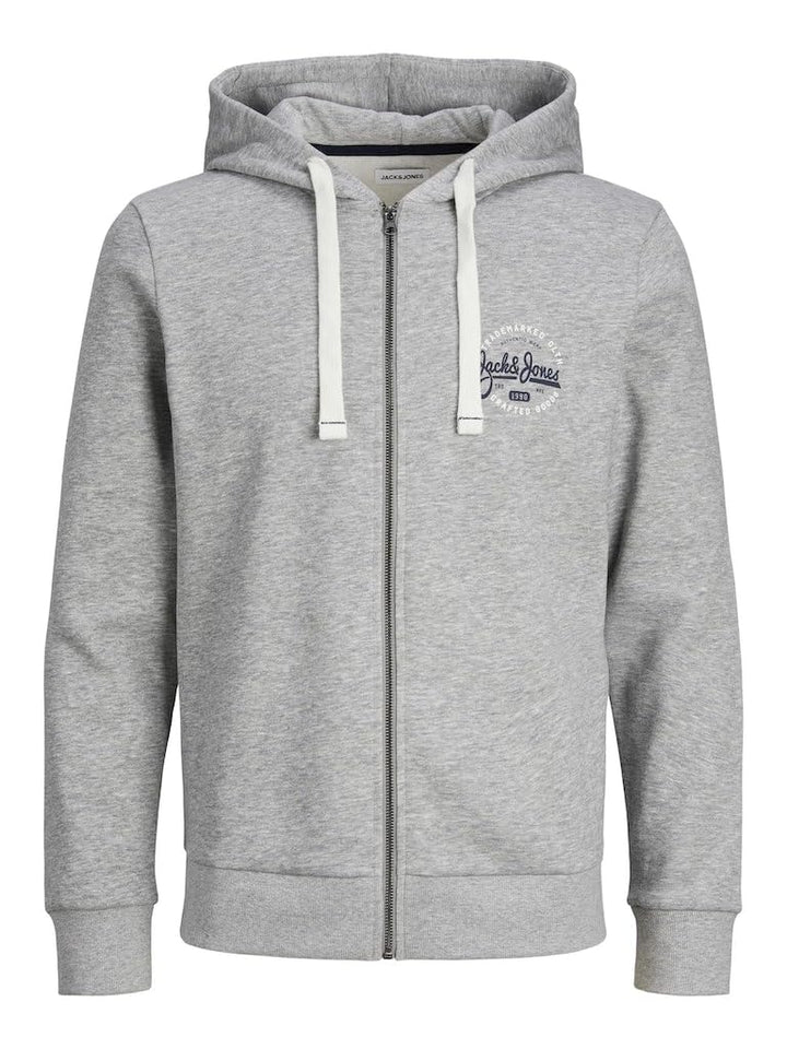 JACK & JONES Herren Jjmikk Sweat Zip Hood Pls Kapuzenjacke 3XL Grosse Grössen Light Grey Melange, 3X