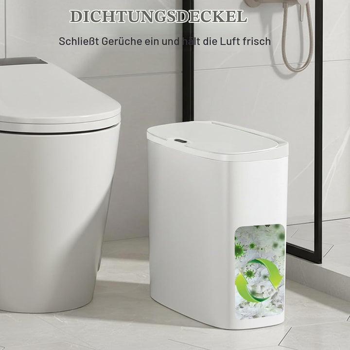 Automatischer Mülleimer 12L mit Sensor – Wandmontage &amp; Freistehend, Elektrischer Abfalleimer mit Dec