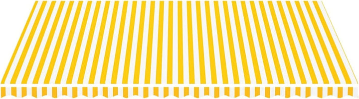 Goliraya Markisenbespannung Sonnenschutz Markisenstoff Markisentuch Markise Gelb und Weiss 5x3,5 m O
