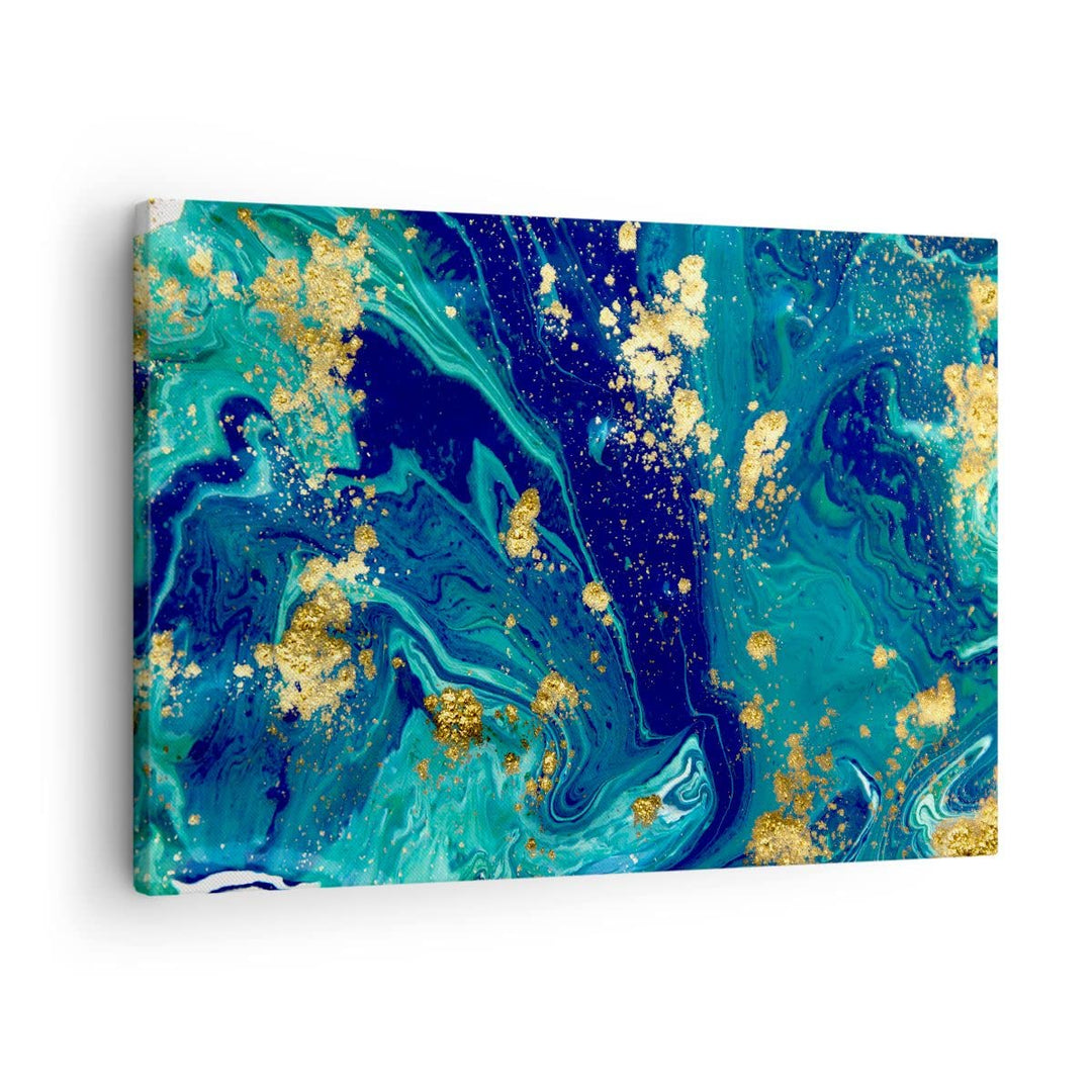 Bilder auf Leinwand Abstraktion modern Leinwandbild mit Rahmen 70x50cm Wandbilder Dekoration Wohnzim