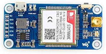Waveshare Raspberry Pi NB-IoT/eMTC/Edge/GPRS/GNSS HAT Module Based SIM7000E Support TCP, UDP, PPP, H