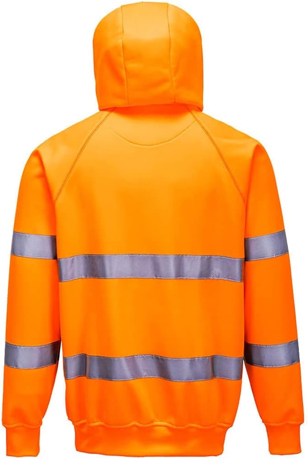 Portwest Warnschutz-Kapuzen-Sweat-Shirt, Grösse: S, Farbe: Orange, B304ORRS Small orange, Small oran