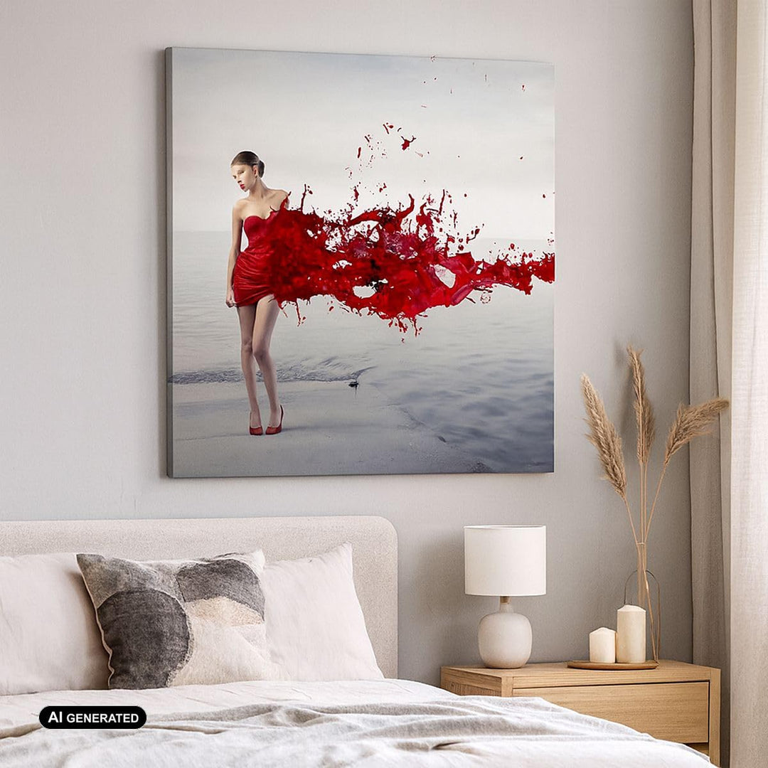 Bilder auf Leinwand Weiblich modell posieren nackt Leinwandbild 60x60cm Wandbilder Dekoration Wohnzi
