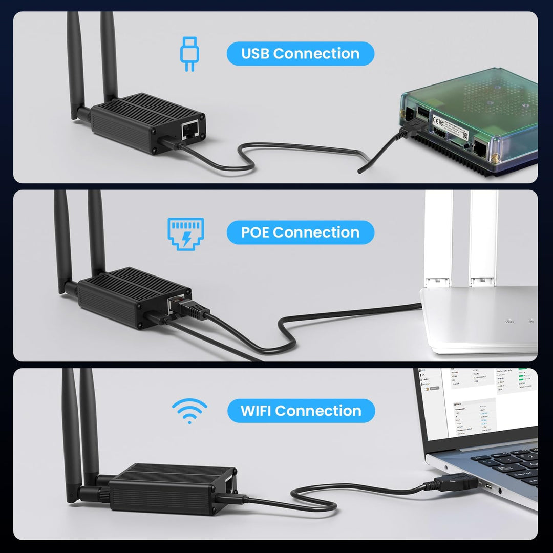 AVATTO Zigbee/Thread Dongle Plus Gateway unterstützt Ethernet, Wi-Fi und USB Verbinden Home Assistan