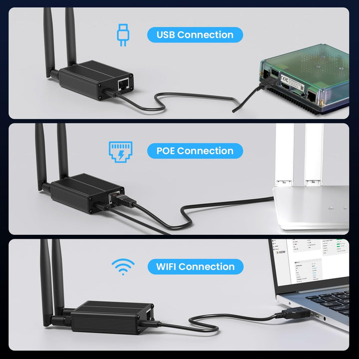 AVATTO Zigbee/Thread Dongle Plus Gateway unterstützt Ethernet, Wi-Fi und USB Verbinden Home Assistan
