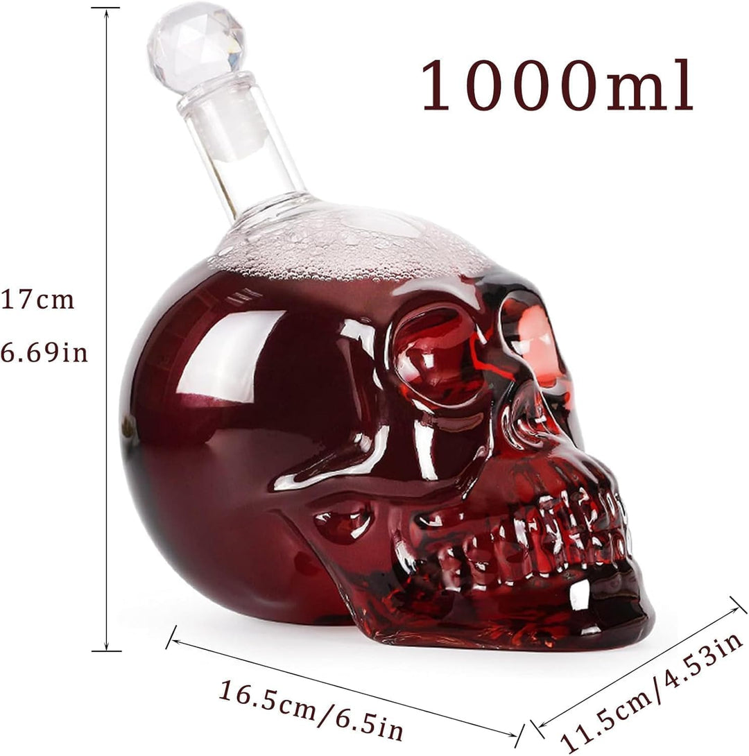 Whiskey Skull, Whiskey Karaffe Dekanter, Karaffe mit luftdichtem Glass Stopper, Skull Head Design, f