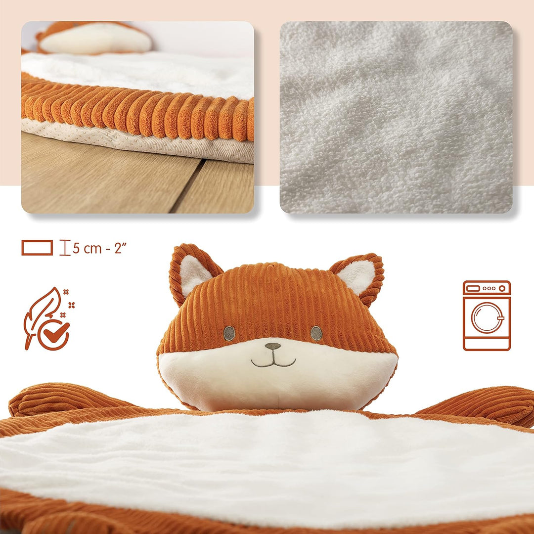 Krabbeldecke für Babys. Baby Spieldecke. Weiche, Gesteppte Decke für Kinder. Baby Bodenkissen. Krabb