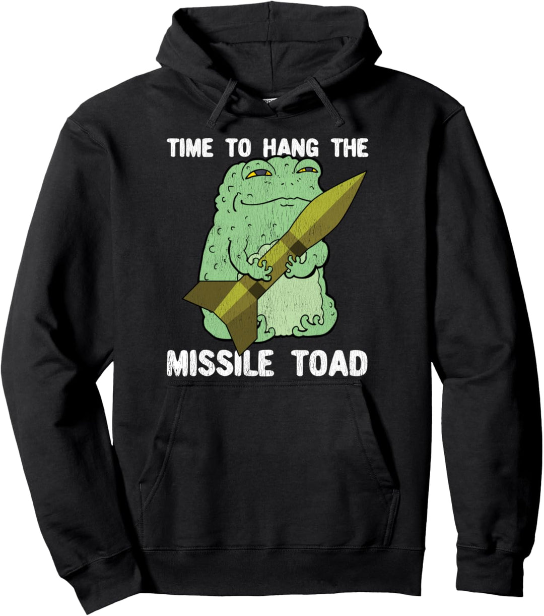 Lustiger Weihnachtspeise, Mistelzwei, Frosch, Kröte im Used-Look Pullover Hoodie