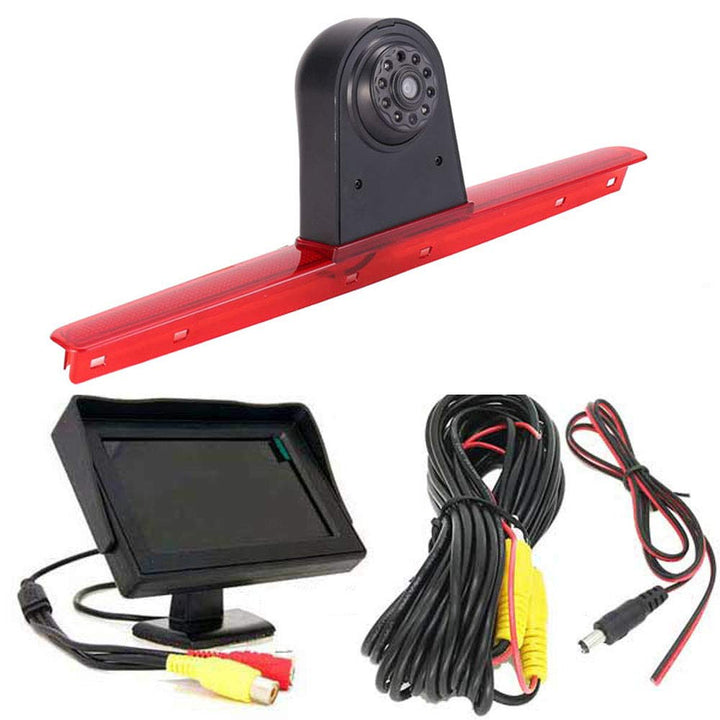 「12mm Objektiv CMOS Rückfahrkamera + 4.3 Zoll TFT LCD Bildschirm Auto Monitor」Bremsleuchte Auto Dach