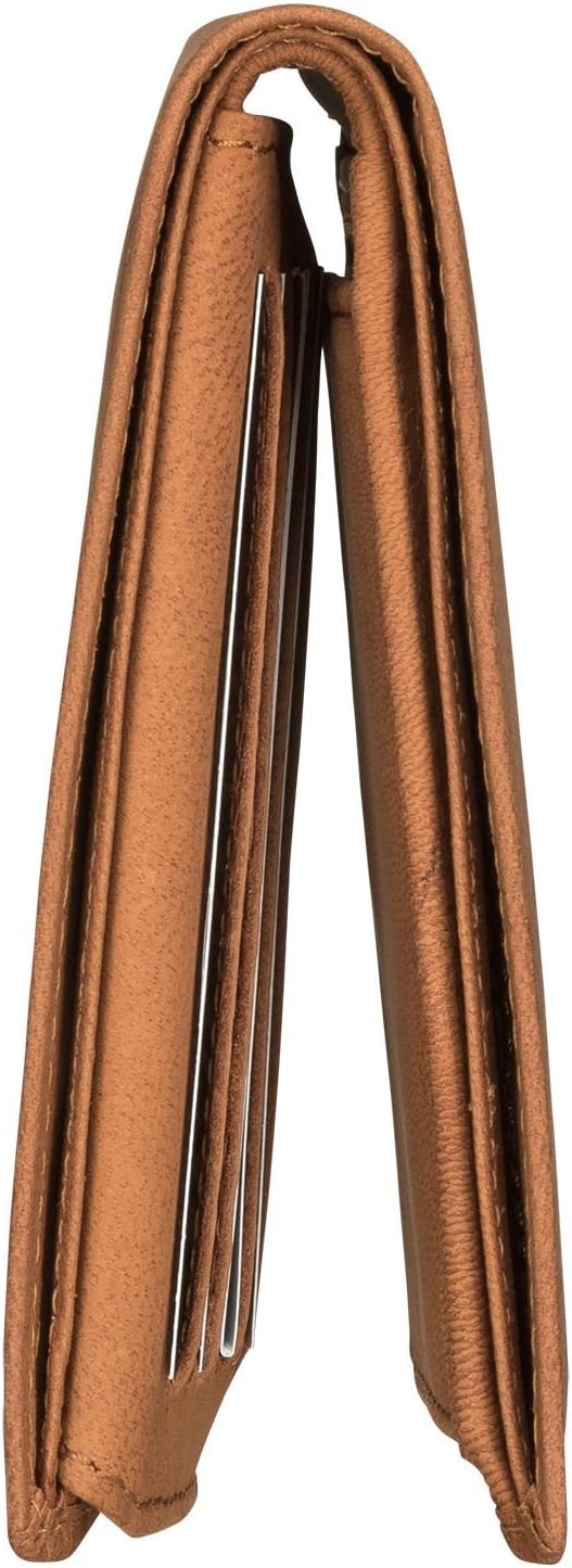 Red Baron Portemonnaie Geldbörse Herren Elegantes Design Braun - mit Fach für EIN Einkaufswagenchip