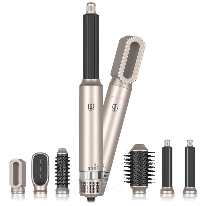 TANSHINE 6 in 1 Auto Hair Wrap Hairstyler, Heissluftbürste Volumen Fföhnbürste Warmluftbürste Stylin