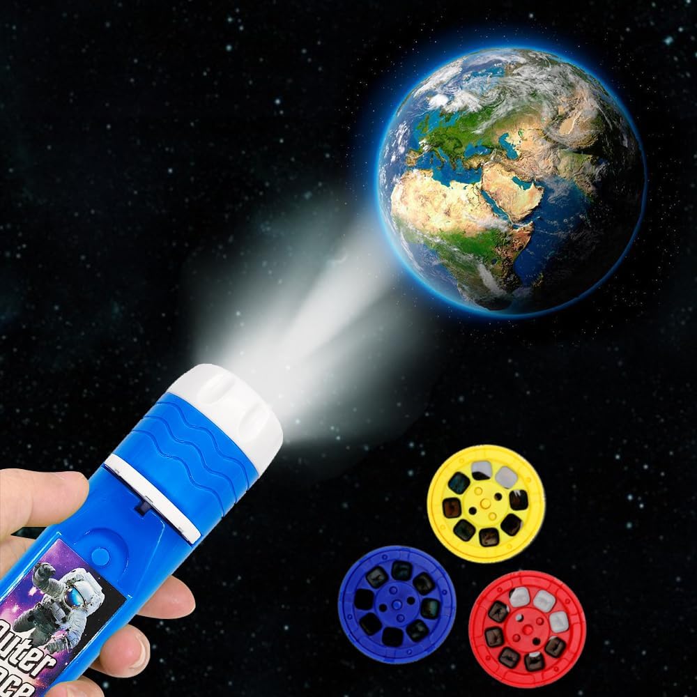 Pup Go 2er-Pack Dinosaurier & Weltraum Taschenlampe mit Projektor, 6 Disks und 48 Bildern, Dinosauri