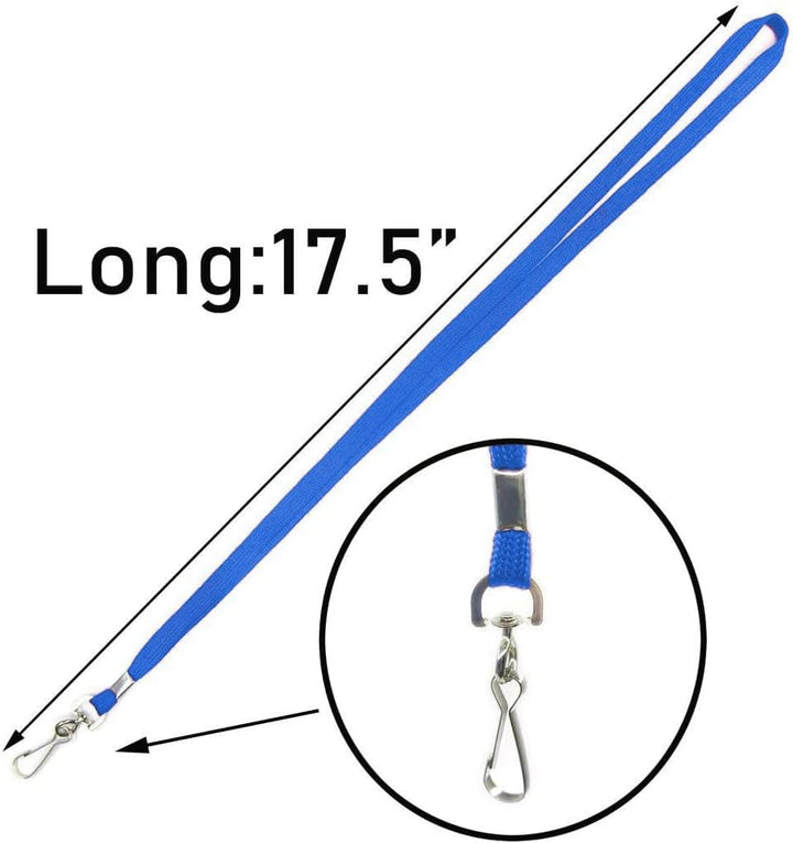 50 Stck Namensschilder mit Schlüsselband-Ausweishalter Kunststoff-Ausweishalter Lanyards Namensschil