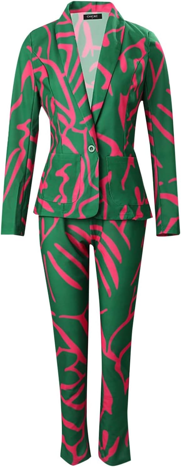 Damen Elegant Business Anzug Set 2-teilig Hosenanzug Blazer Hose Anzug Karo Kariert Zweiteiler Slimf