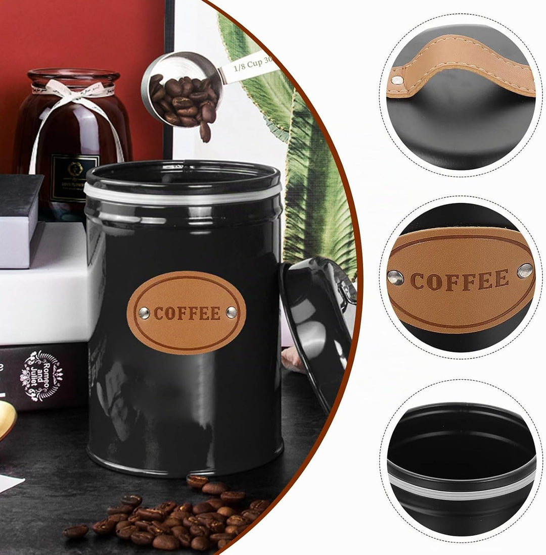 Kaffeedose 2er Set, 1200ml Luftdichte Kaffeebehälter, Kaffeebohnen Aufbewahrung und Kaffeepads Aufbe