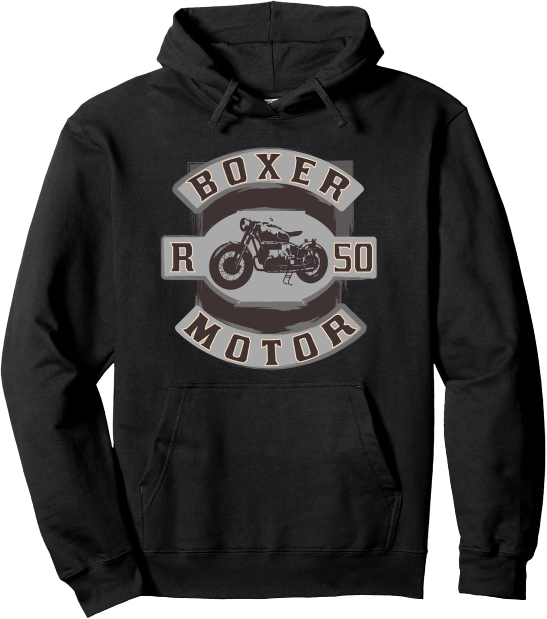 Boxer Motor Cafe Racer Pullover Hoodie