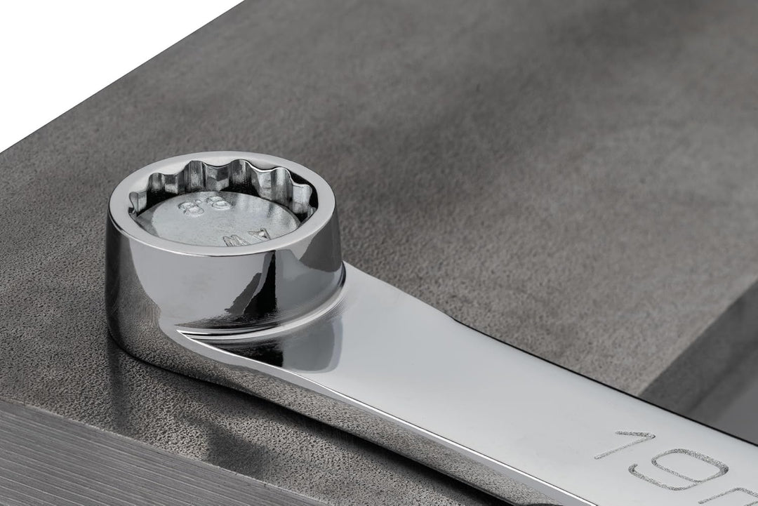 VIGOR Ratschen-Ringschlüssel V7031-16, extra lang, 16 mm SW, 362 mm Länge, 72 Zähne, verchromt und p