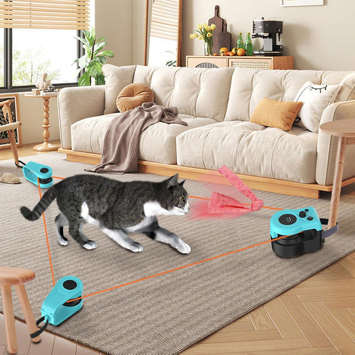 Katzenspielzeug Elektrisch, Katzenspielzeug Selbstbeschäftigung mit anpassbaren Laufwegen, Automatis