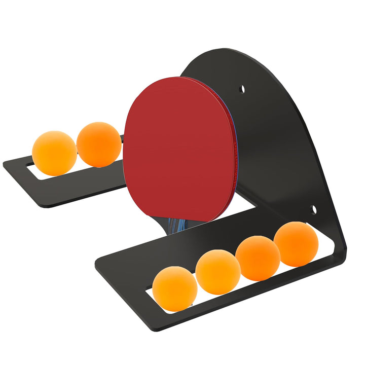 Tischtennisschläger Wandhalterung Ping Pong Schlägerständer Hält bis zu 6 Bälle und 4 Schläger Wandr