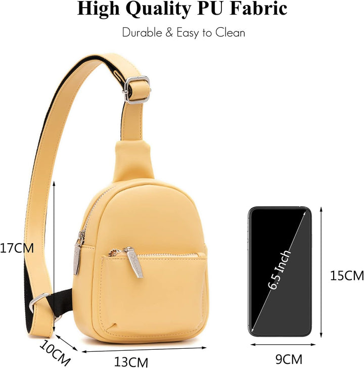 FANDARE Modische Brusttasche, Damen, leicht, Sling Bag, Mädchen, Schultertasche, für Reisen, Sport,