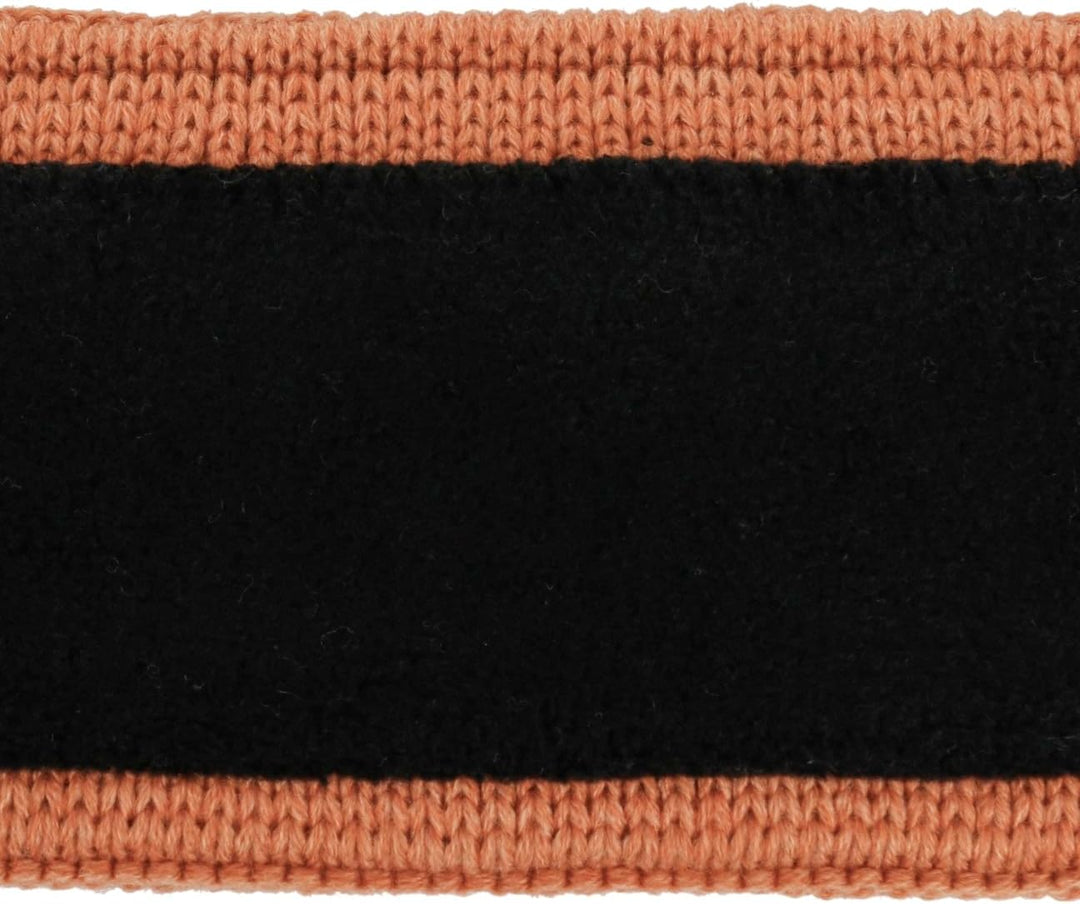 LIERYS Fauske Stirnband Damen mit Schurwolle 55-60 cm - Made in Germany - 10,5 cm breit - Innenfutte