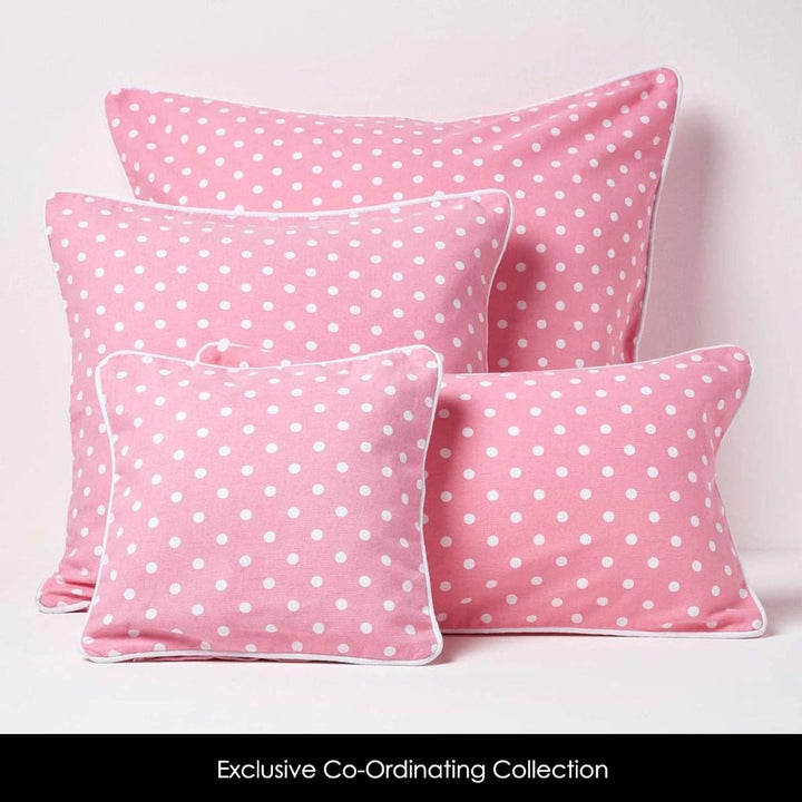 Homescapes Kindervorhang Mädchen Kinderzimmer Ösenvorhang Dekoschal Polka Dots 2er Set rosa weiss 13