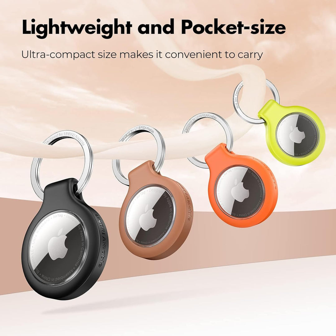 UNBREAKcable Schutzhülle für AirTag (1. & 2. Generation), 360° TPU Vollschutz Schlüsselanhänger mit