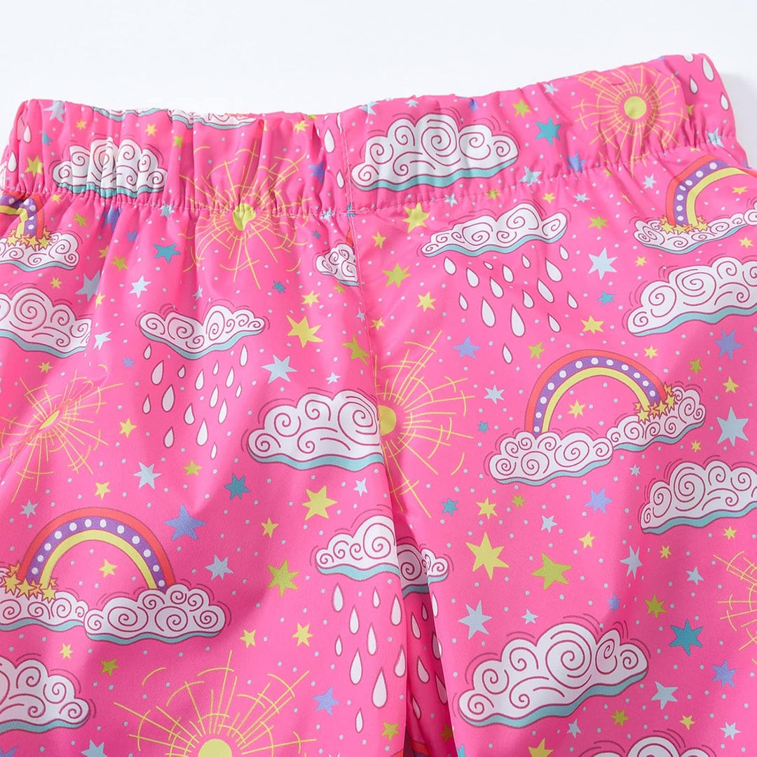 Regen Kinderkleidung Kinder Dinosaurier Regenbogen Bedruckte Regenjacke mit Kapuze Winddichter Regen