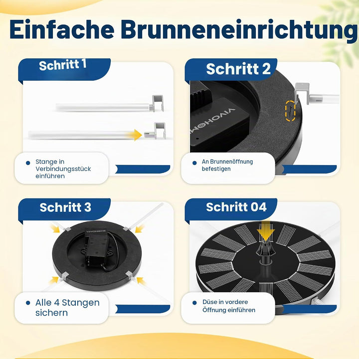 VIVOHOME Vogelbad aus Polyresin antikes Design Vogelbad und solarbetriebener Teichbrunnen grünes Vog