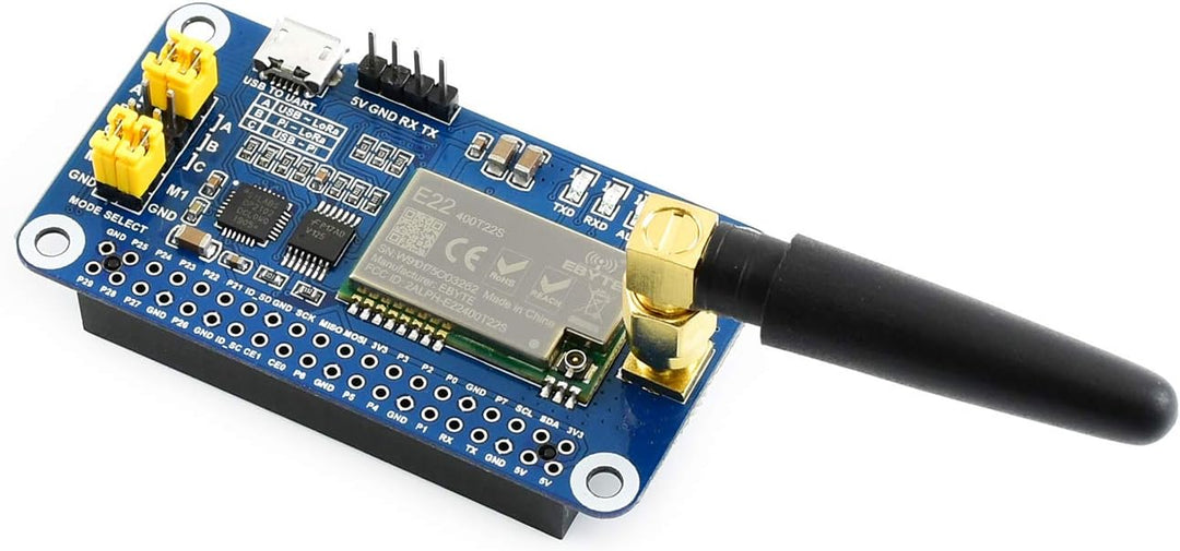 Waveshare SX1268 LoRa HAT for Raspberry Pi Spread Spectrum Modulation 433MHz Frequency Band Allow Da
