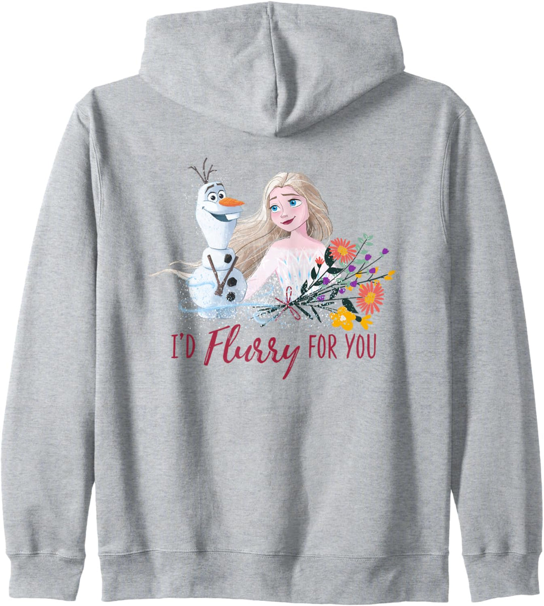 Disney Frozen Valentine's Day Olaf, I'd Flurry For You Elsa Kapuzenjacke