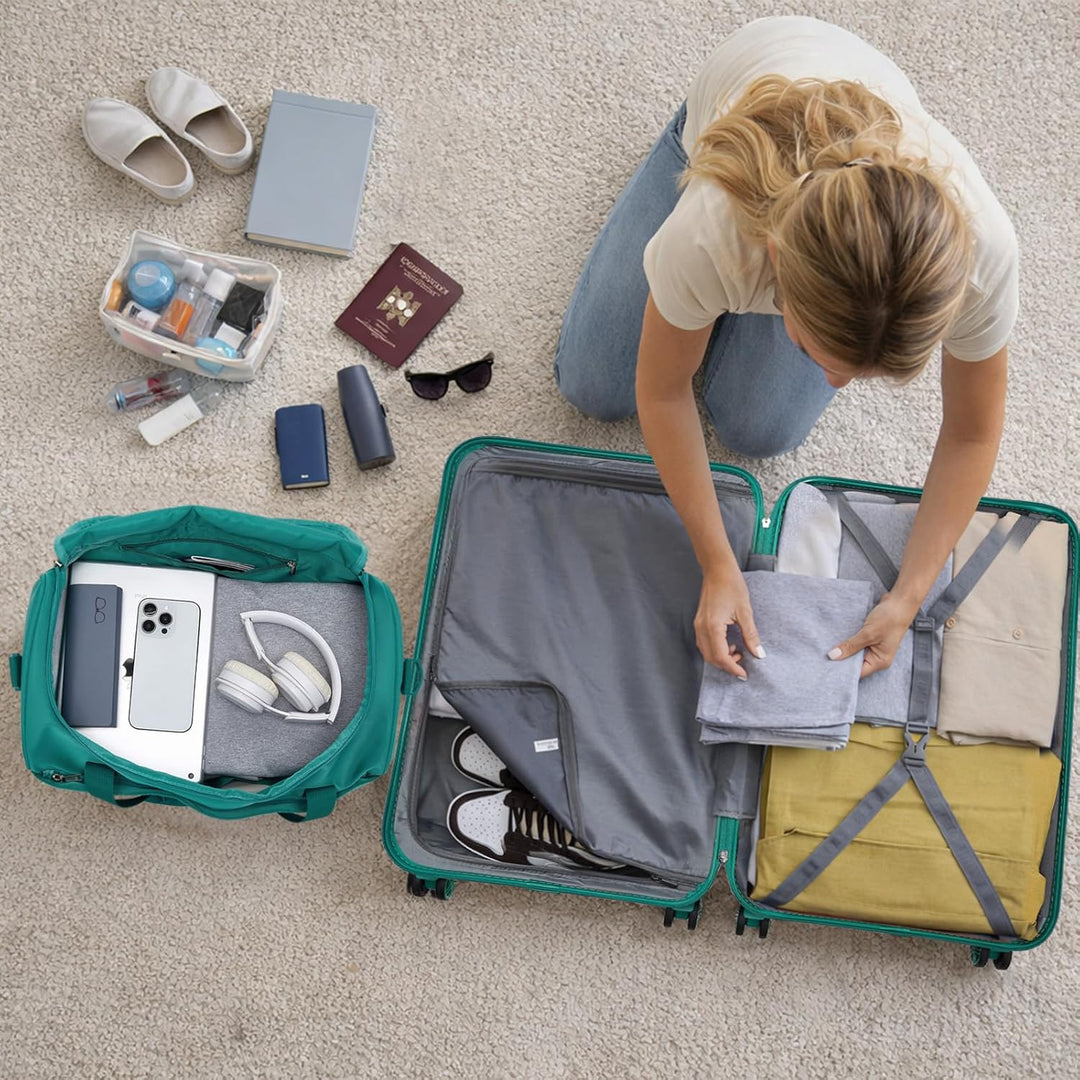 KONO Gross Reisekoffer Rollkoffer Set Gepäcksets 2 Teilig, 74cm Gross Trolley Koffer mit Ryanair Rei
