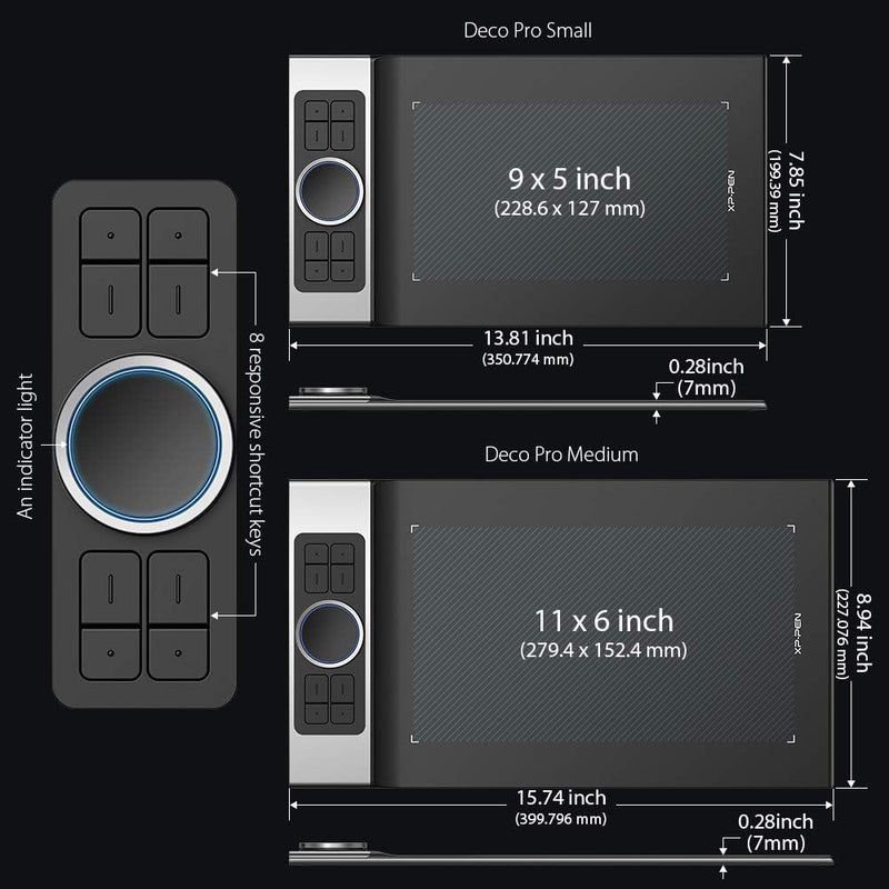 XP-PEN Deco Pro M Grafiktablett, 11&