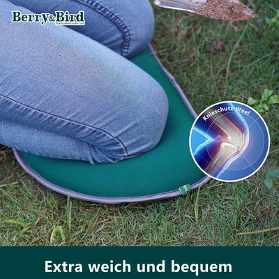 Berry&Bird Garten-Kniekissen Extra dick für Gartenarbeit Kniepolster für Knieschutz Gartenkniekissen