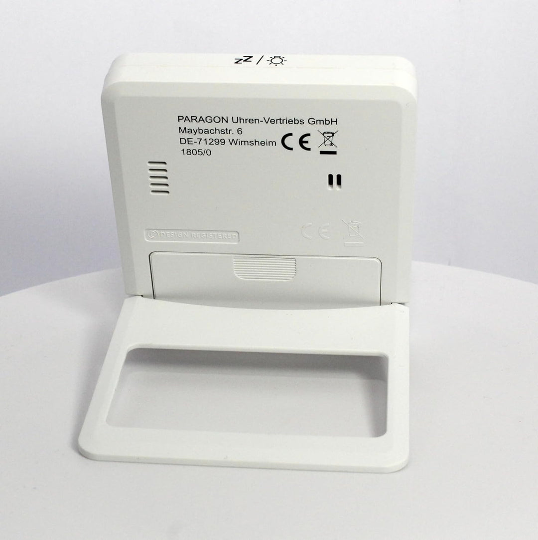 Atlanta Funkwecker Digital LCD Reisewecker Licht Snooze Temperatur - 1805/0 Weiss