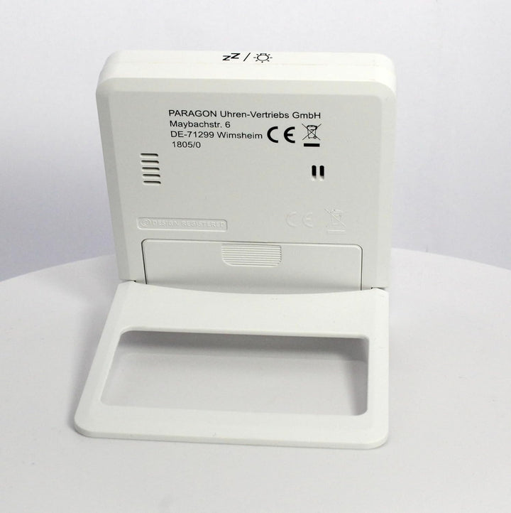 Atlanta Funkwecker Digital LCD Reisewecker Licht Snooze Temperatur - 1805/0 Weiss