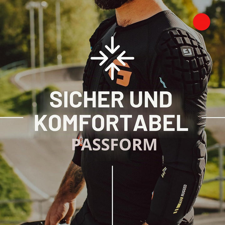 G-Form Pro Rugged Ellbogenschützer, 2 Stück, für Radfahren, BMX, MTB, Downhill, Skateboard XS Schwar