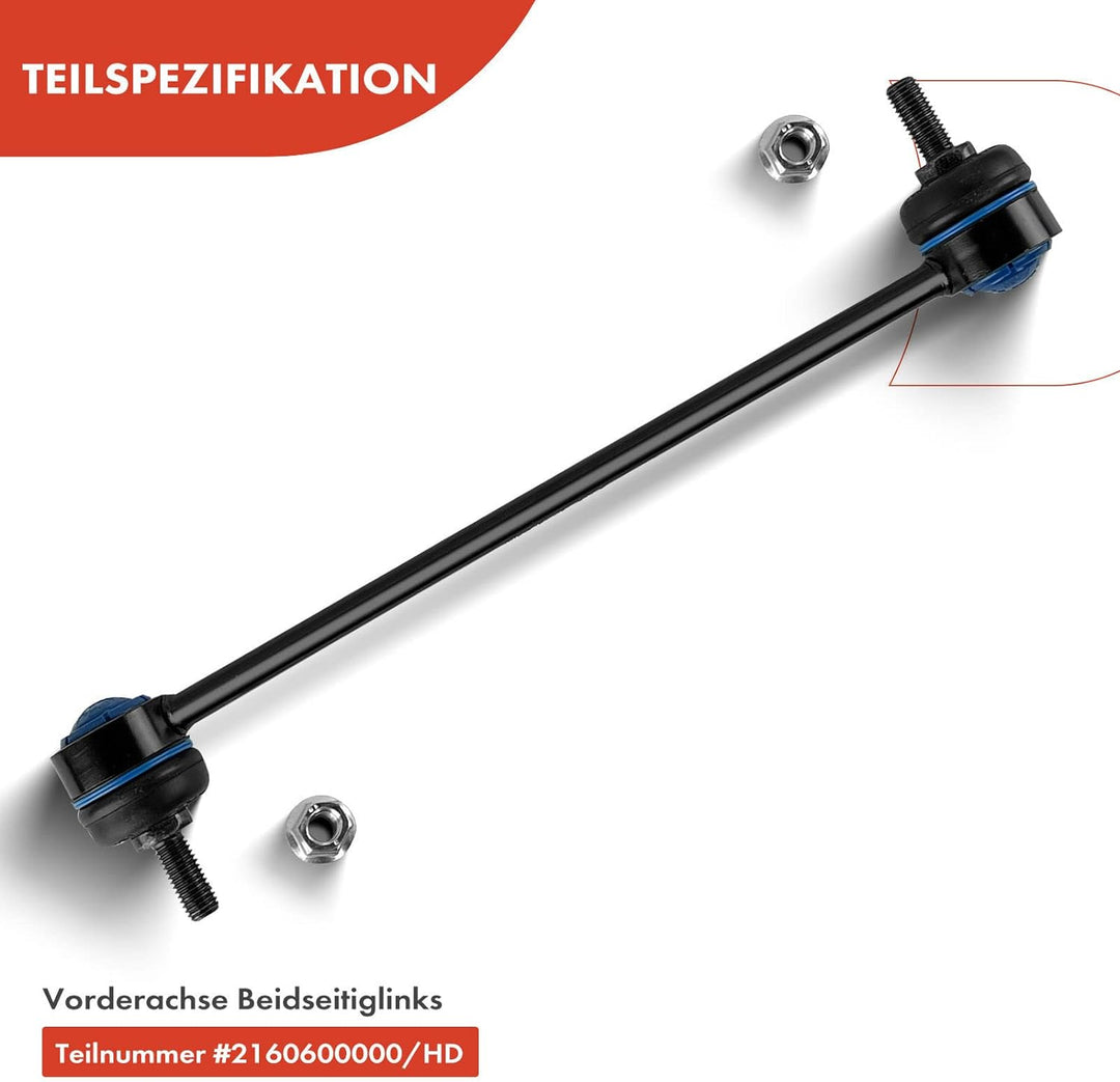 2x Original MEYLE HD ‎2160600000/HD Koppelstange Vorderachse Kompatibel mit Nemo 2008-Heute 500 312