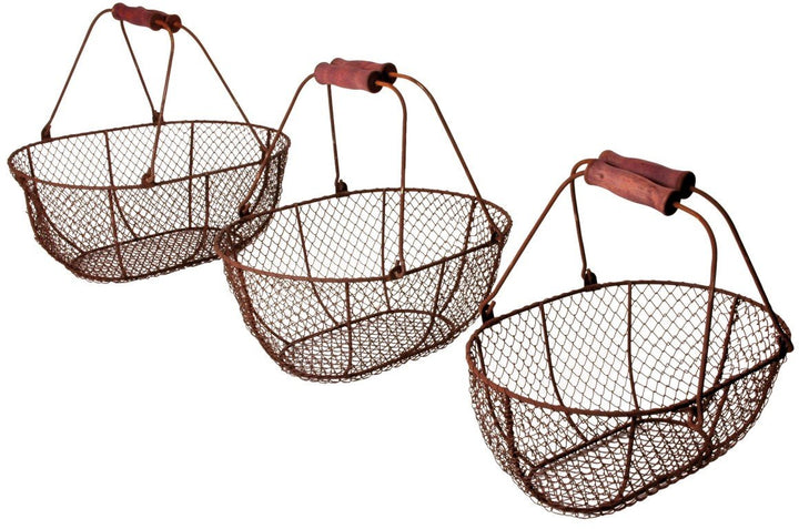 Esschert WB5 Drahtkörbe antikbraun 3-er Set