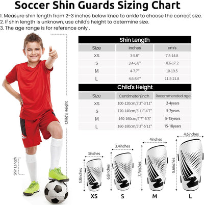 Schienbeinschoner Kinder Fussball Shin Pads - Fussball Ausstattung Mit Verstellbarem Klettverschluss