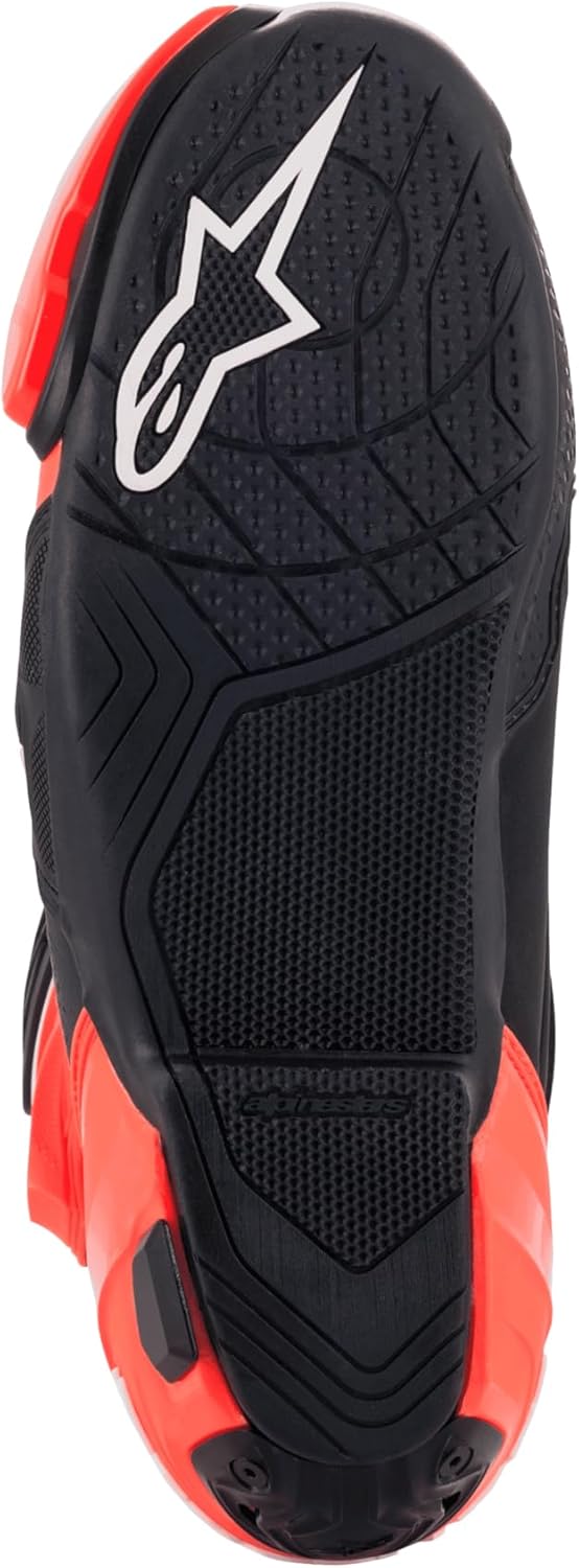 Alpinestars Herren X Tech 7 Stiefel Schwarz (Grösse 44) 44 EU Schwarz Weiss Rot Fluoreszierendes Gel